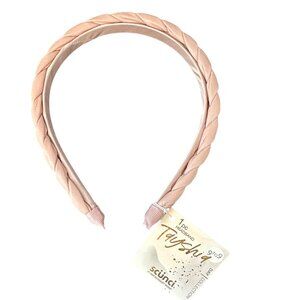 Scunci Tayshia 9to9 Day Collection Braided Headband 1 Pc Pink Faux Leather